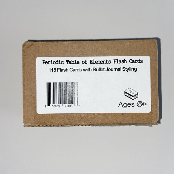 118 Chemical Elements Flash Cards with Bullet Dotted Journal Style Background - Picture 2 of 2